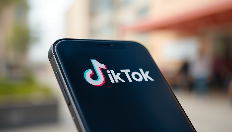 Close-up smartphone with TikTok logo, TikTok advertising theme