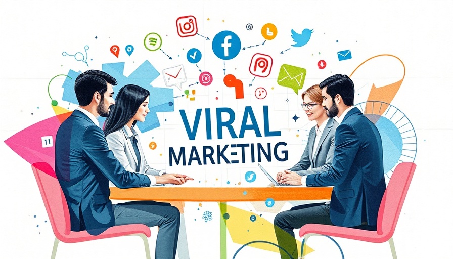 Viral marketing campaign concept with team collaborating.