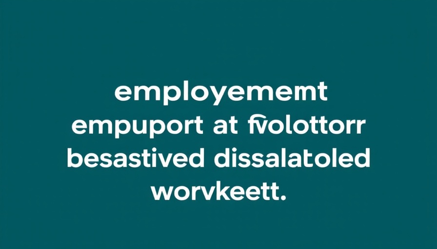 Disabled workers employment support announcement in modern font.