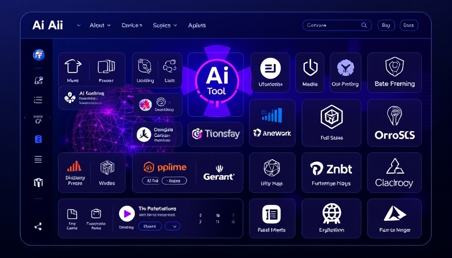 AI solutions platform interface showcasing modern tools.