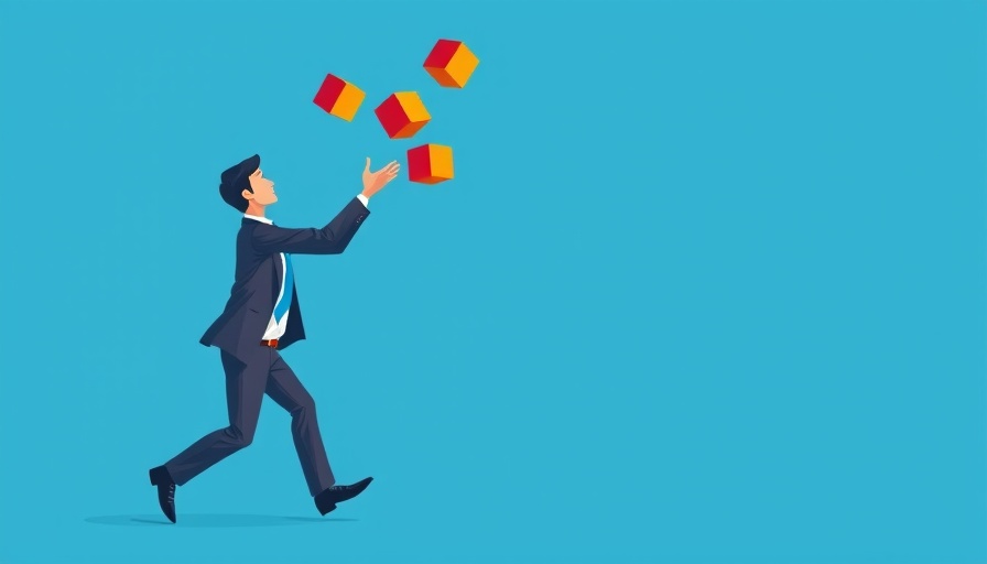 Abstract figure juggling cubes, symbolizing marketing predictions, minimalist style.