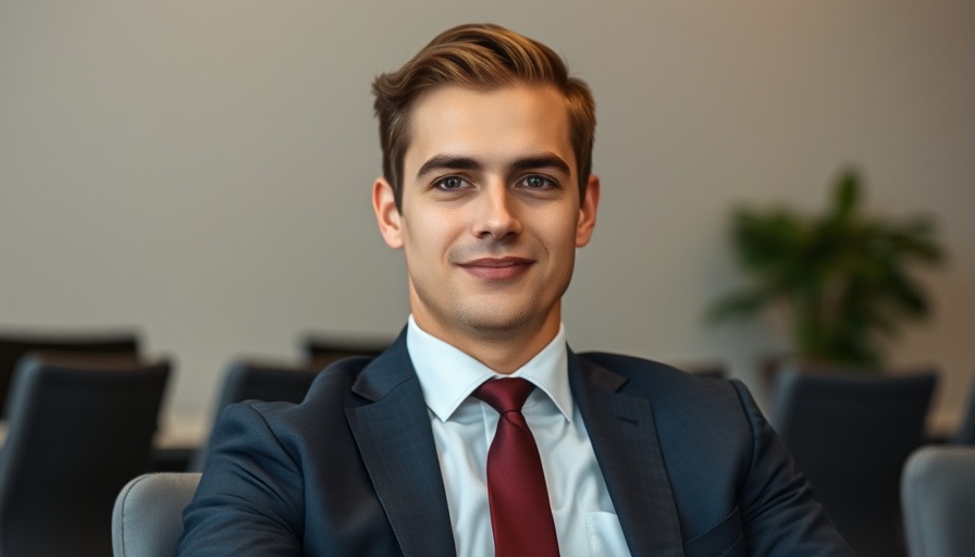 Confident young man in a formal suit representing Replit AI Integration.