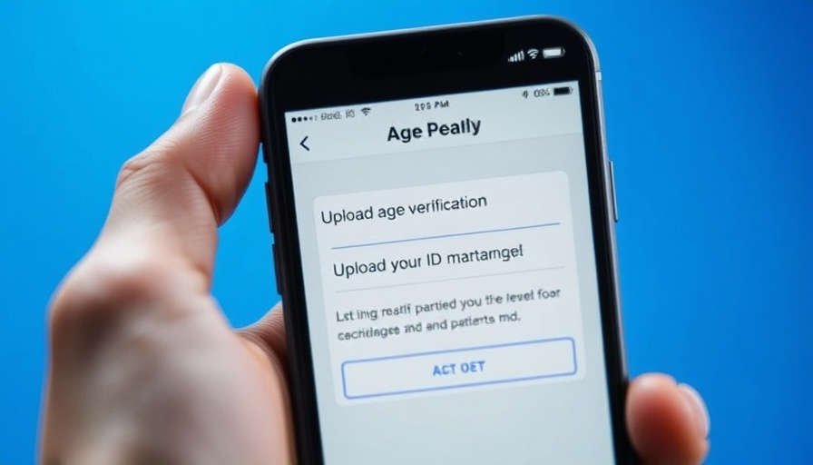 Close-up of smartphone showing age verification options for Age Verification Bill for Social Media.