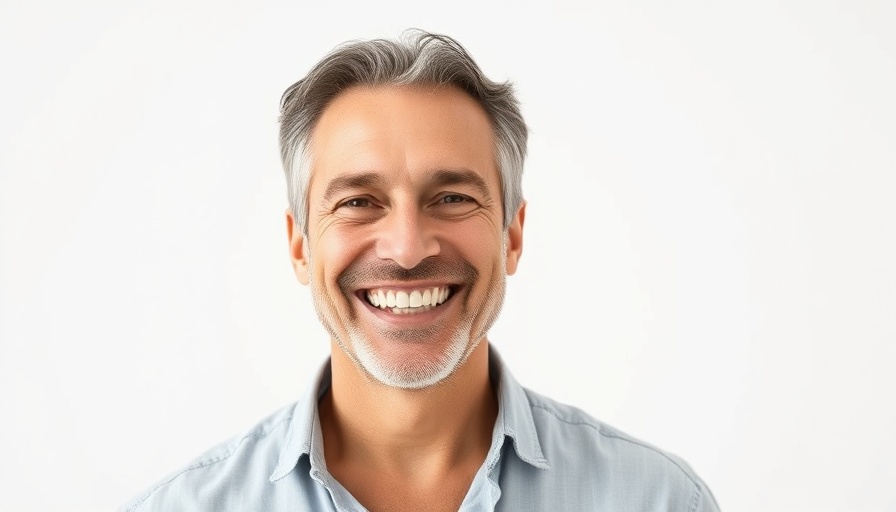 Middle-aged smiling man with curly hair, expressing warmth.