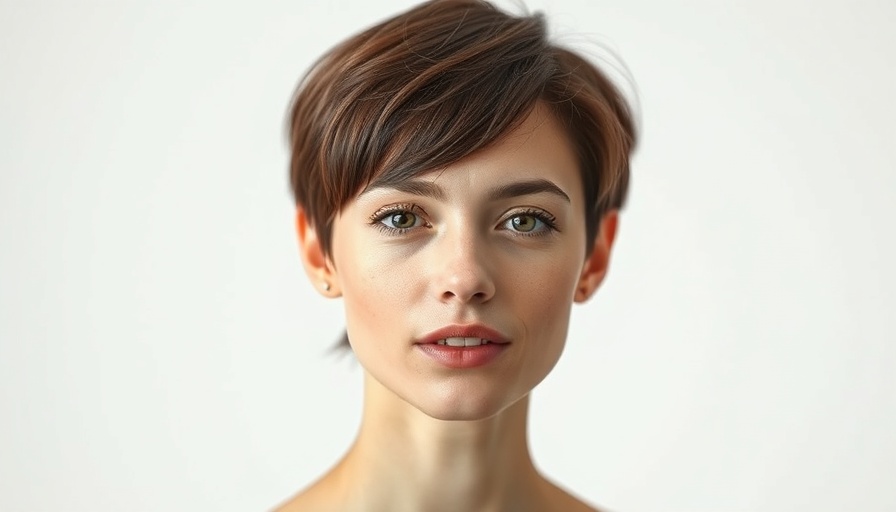 Neutral expression woman with short hair, soft lighting.