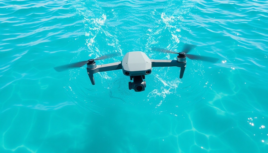 Underwater drone in clear water for marine conservation