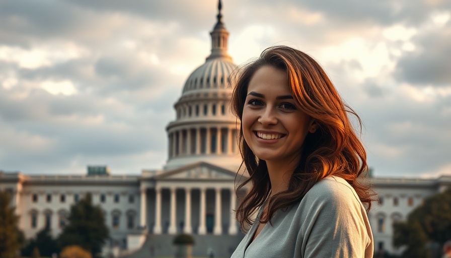 Smiling woman with U.S. Capitol backdrop, Voyage AI Acquisition.