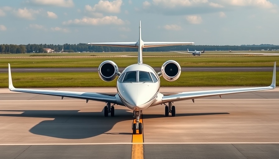 Private jet at runway, Williston Property Management
