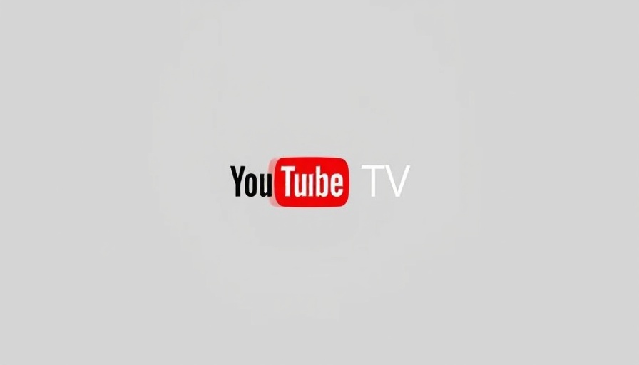 YouTube TV logo on gray background, digital minimalist design.