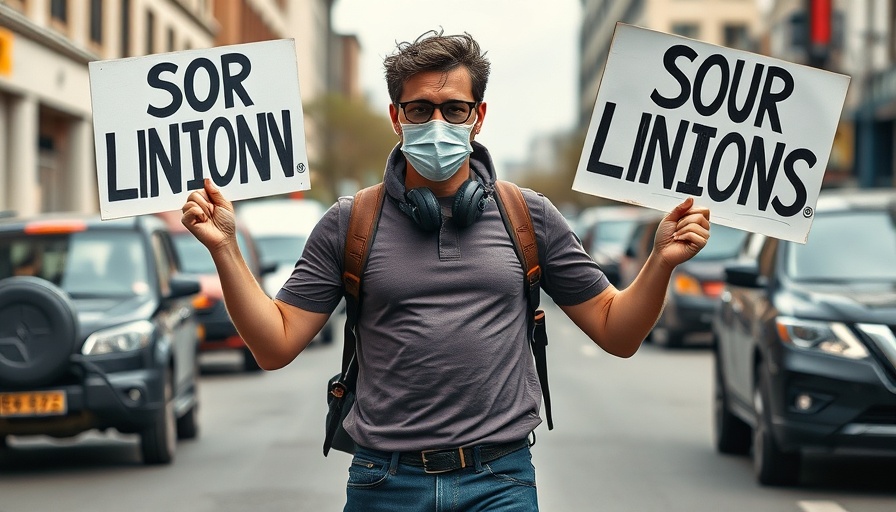 Activist holding signs for Amazon Workers Documentary Self-Distribution