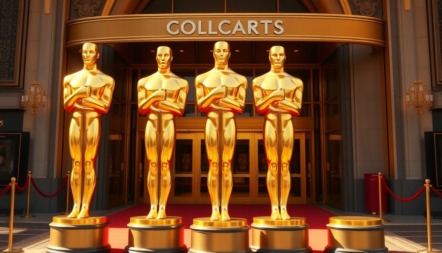 Golden Oscar statues at Dolby Theatre for Oscars category fraud discussion.