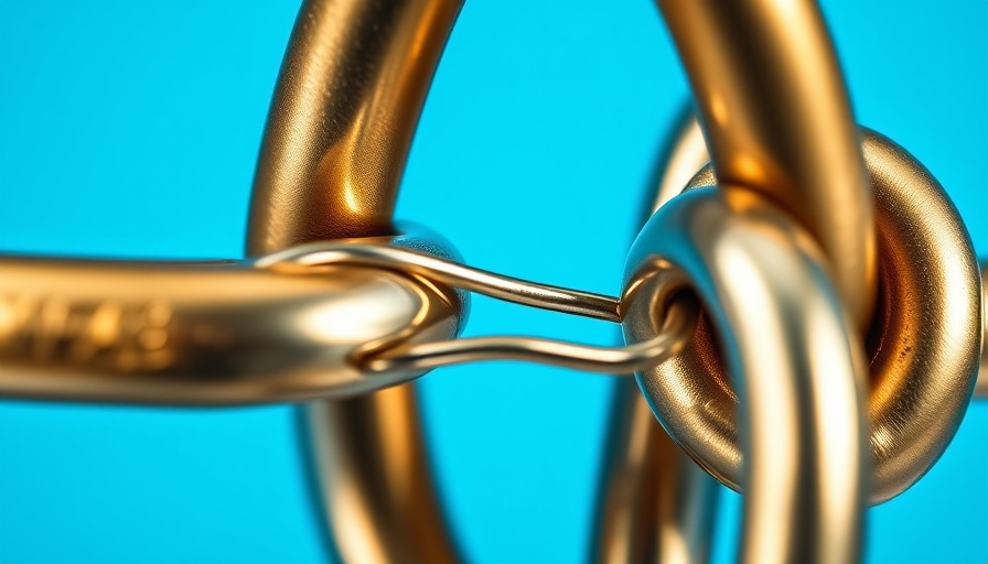 Symbolic paperclip connecting chain links; reputation marketing.