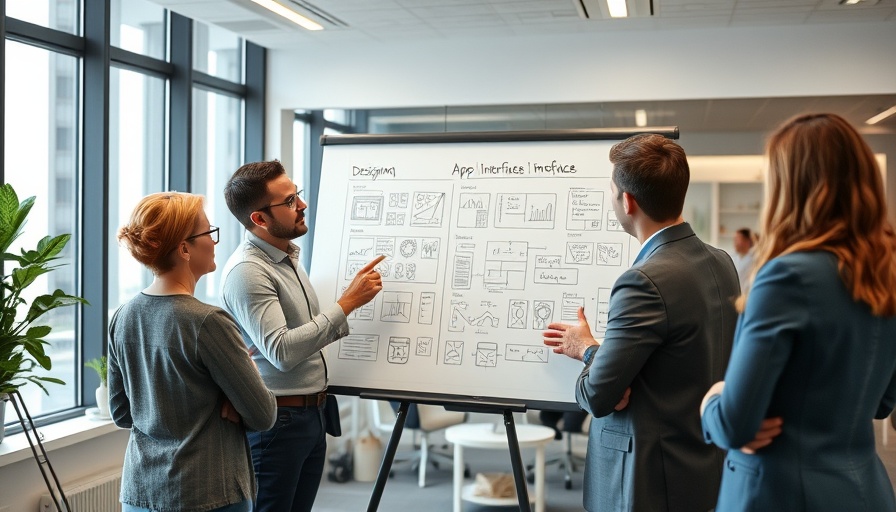 Team planning app design at a whiteboard, Top App Marketing Companies 2025
