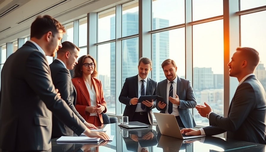 Agile Leadership spotlight: Business team in strategy discussion.