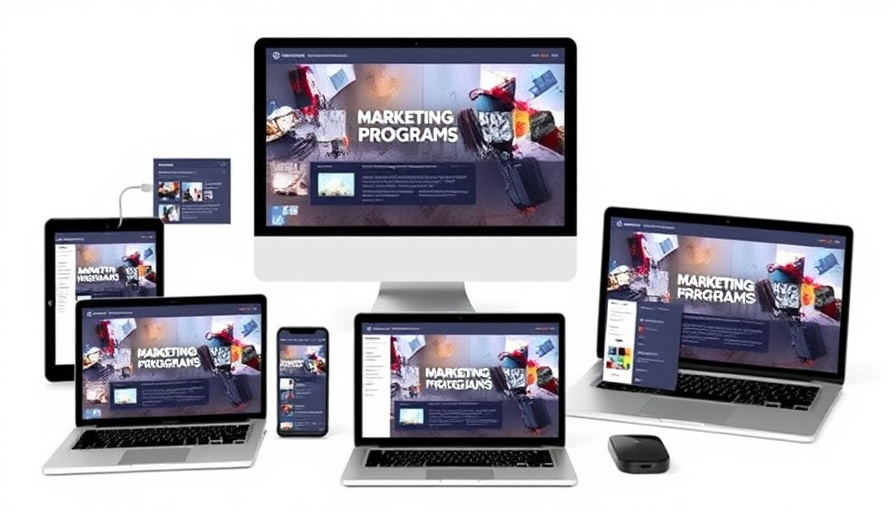 Digital devices showcasing funnel automation program interface.