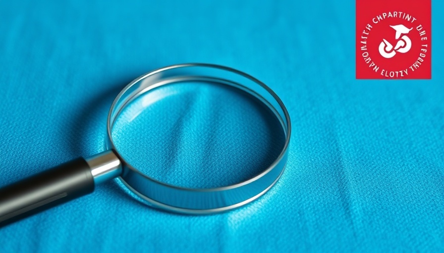 Magnifying glass on blue background for surrogate marketing in India.