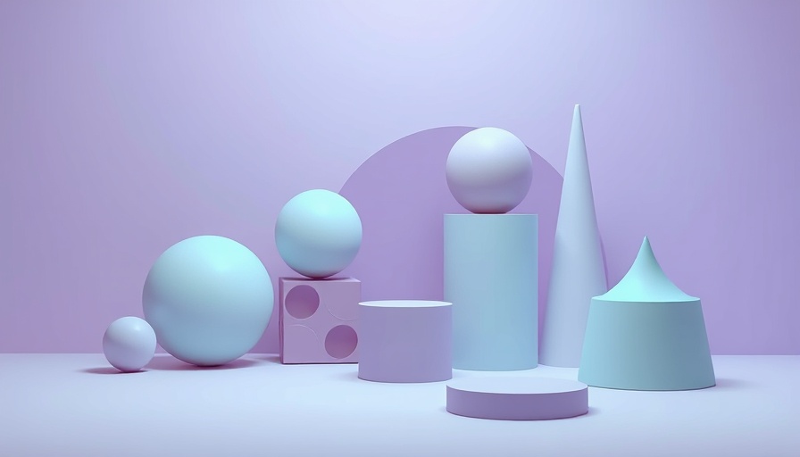 Abstract geometric shapes depicting leadership balance