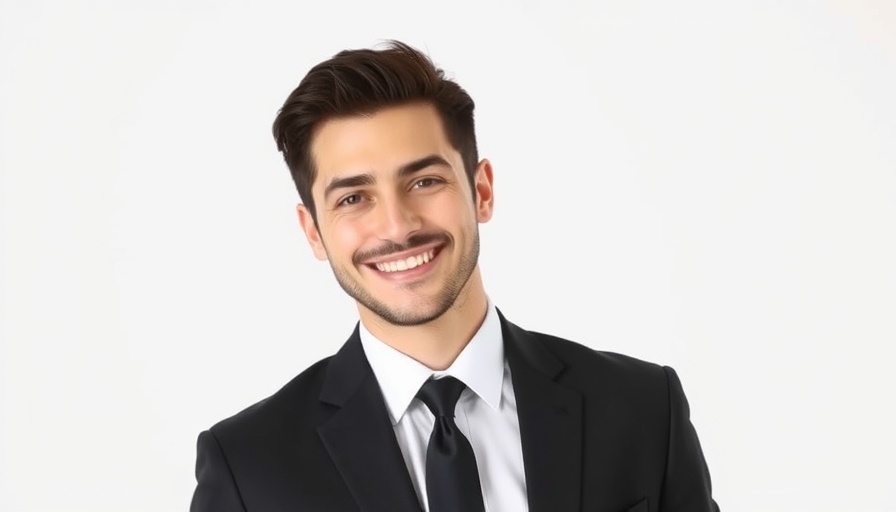 Confident young man in a suit, symbolizing Scalable Client Acquisition System