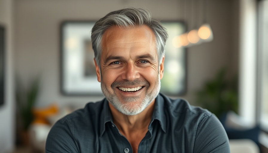 Confident mature man in professional setting highlighting crisis management in PR.