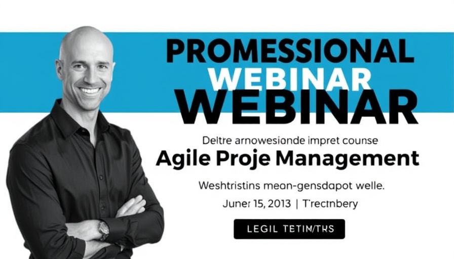 Agile Project Management webinar announcement with speaker details.