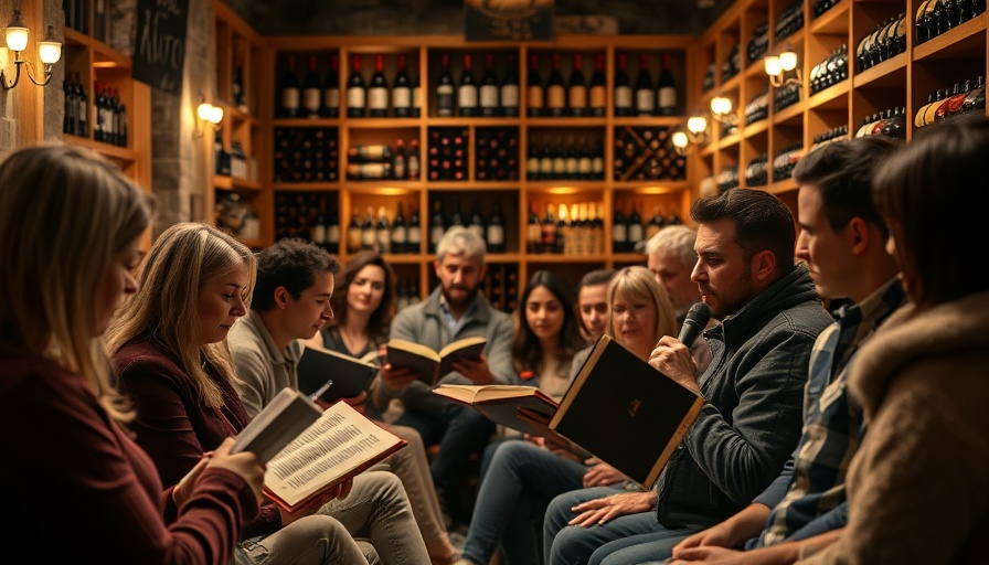 Cozy book reading event in wine cellar for crowdfunding platform for books.