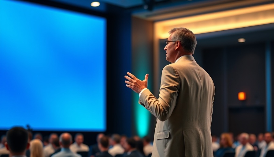 Speaker discussing AI Cybersecurity Solutions at a tech conference.