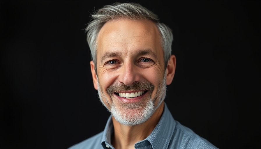 Portrait of a smiling man, relevant to reshoring manufacturing.
