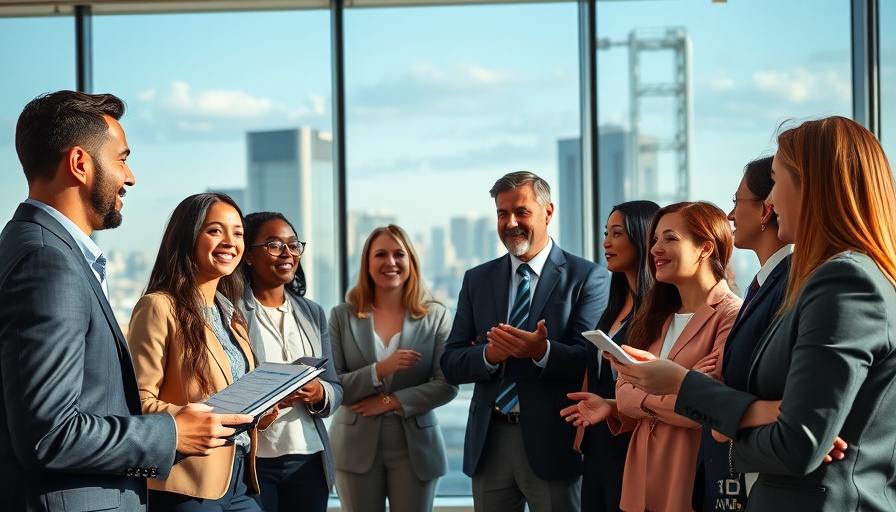 Innovative business professionals discussing in a modern office