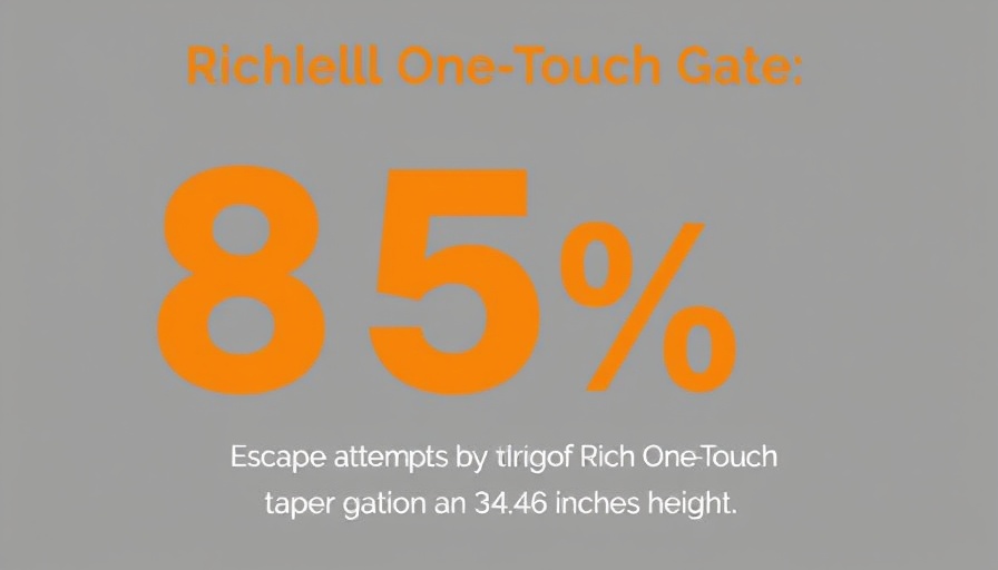 Infographic on indoor dog safety gates effectiveness with 85% statistic.