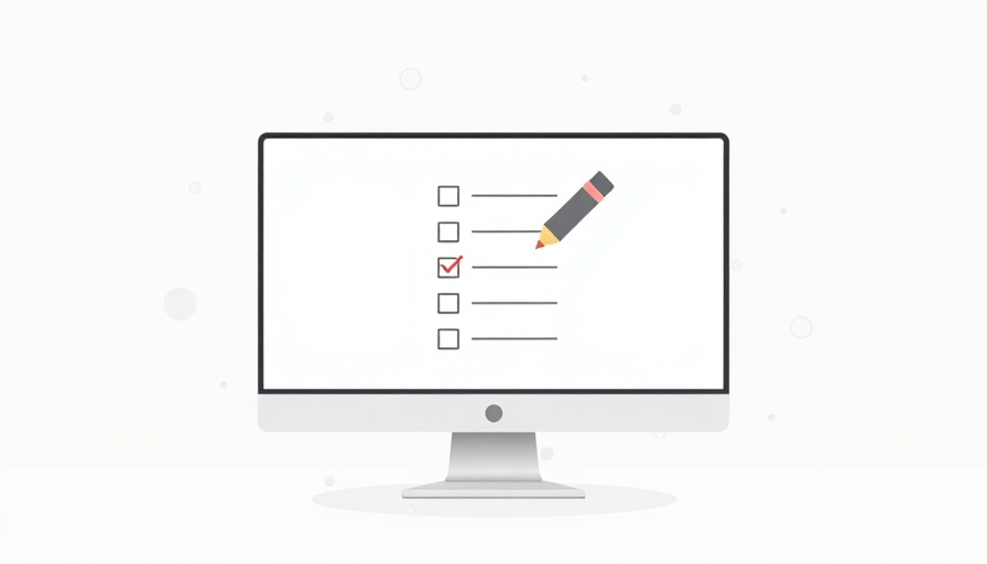 Illustration of checklist on screen with pencil for doctors leaving the workforce.