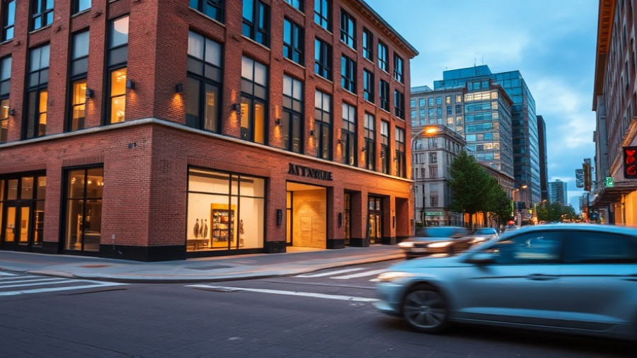 Modern building in Denver with evening street view, tied to Denver business news.