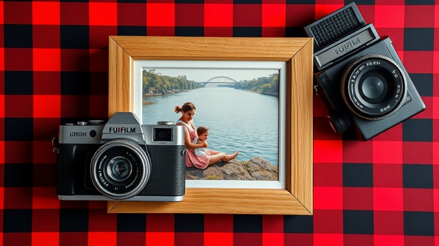 Vibrant objects on red and black checkered background.