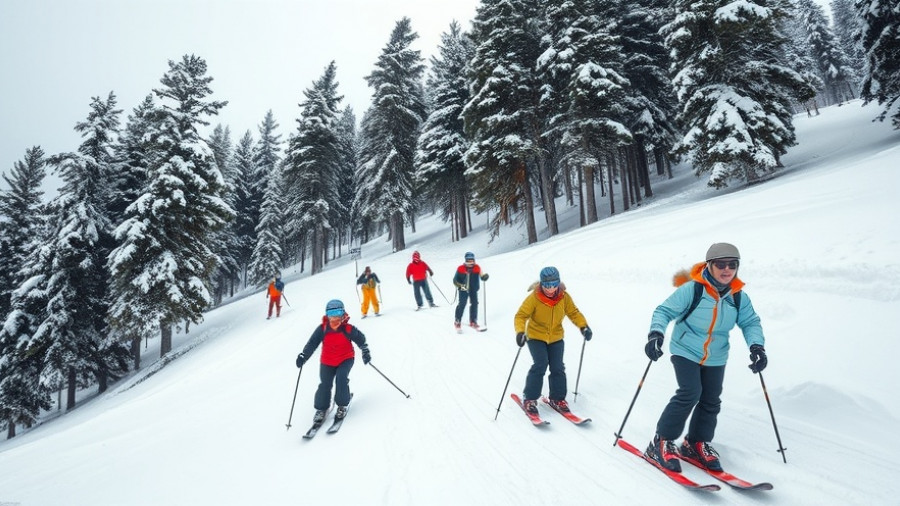 Arapahoe Basin opening day: Skiers and snowboarders on the snowy slope.
