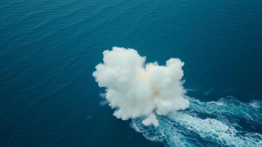 US military strike on drug boats, aerial view of explosive impact.