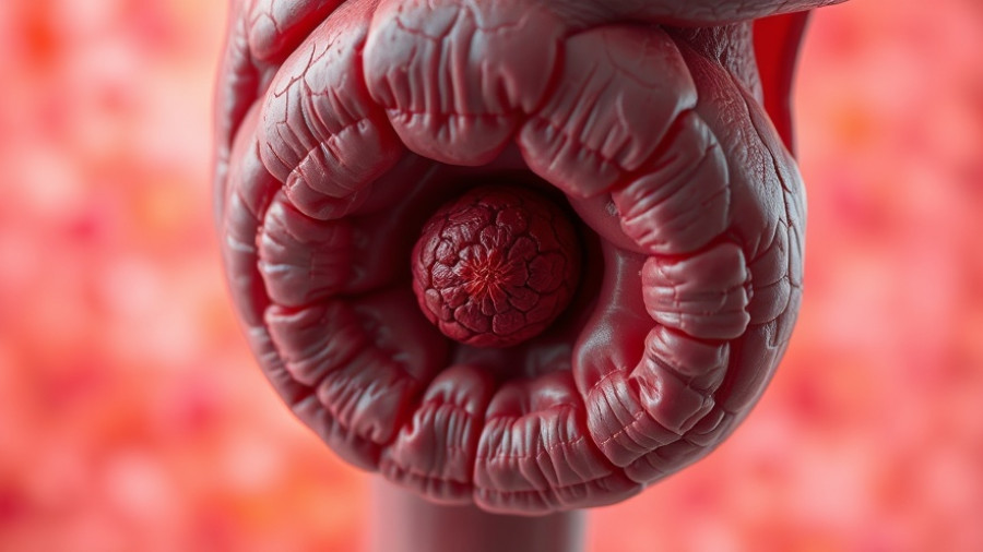 Artistic rendering of human prostate with cancer, Denver health news.