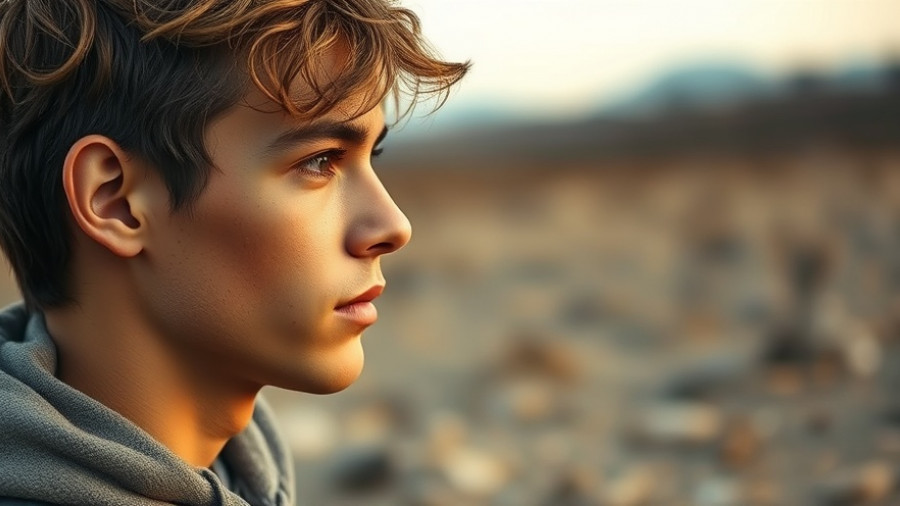 Young man reflecting on Sudan violence escape stories.