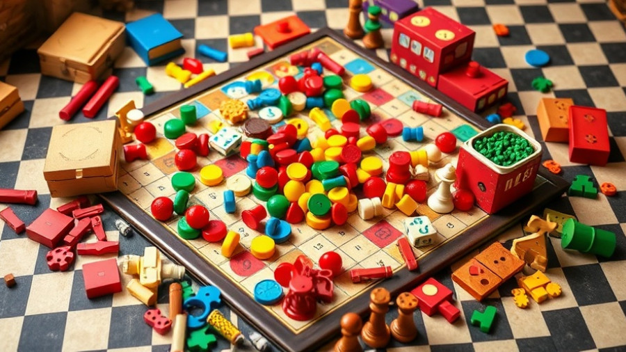 Colorful board games setup showcasing best family board games 2025.