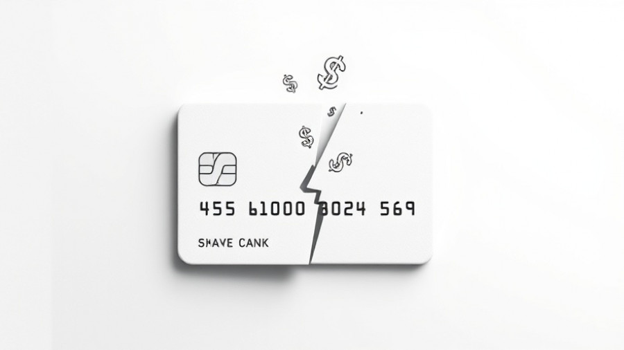 Split credit card icon with currency symbols, U.S. Bank.