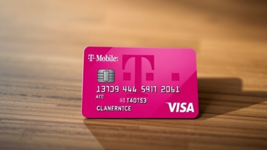 T-Mobile Visa Card Rewards on a wooden surface, ambient lighting.