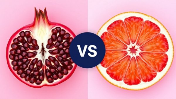 Antioxidants in Pomegranates and Grapefruits: Vibrant fruit comparison.