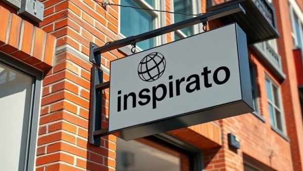 Sign of Inspirato on brick wall.