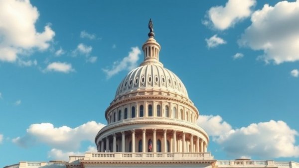 US Capitol dome under blue sky, symbolizing US Senate Funding Bill.