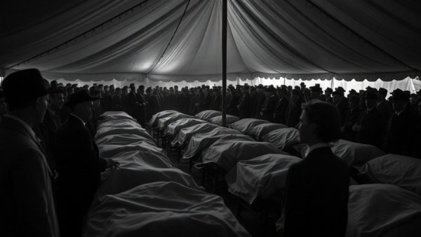 Denver local news history: solemn gathering at mass identification site.