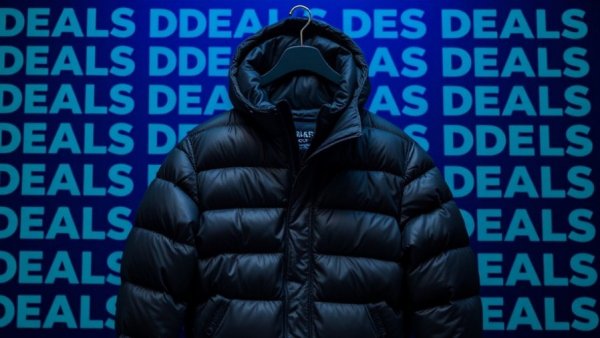 REI Holiday Sale 2025 - Stylish black puffer jacket against vibrant backdrop.