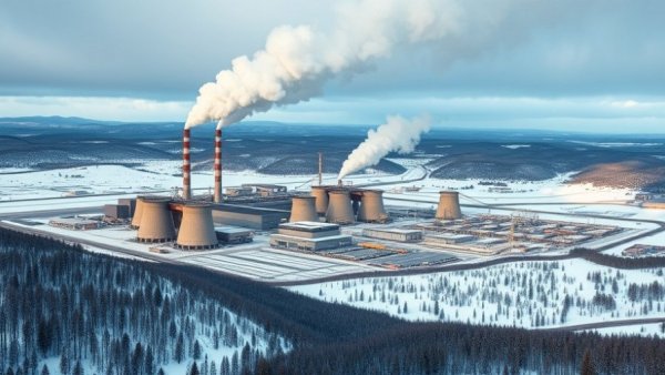 Craig Station coal-fired power plant in snowy landscape with smokestacks.