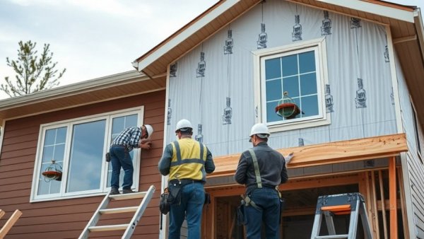 Construction workers building a house, related to 1% mortgage rates.