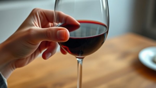 Person holding a glass of red wine, emphasizing Wine and Inflammation Effects.