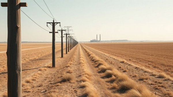 Hyperlocal energy infrastructure in Colorado with power lines and facility.