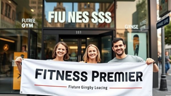 New gym brand Fitness Premier banner in Highlands Ranch
