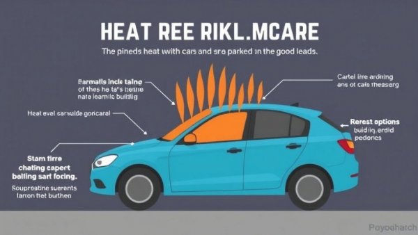 Infographic on how fast heat builds in parked cars for car temperature safety for dogs.